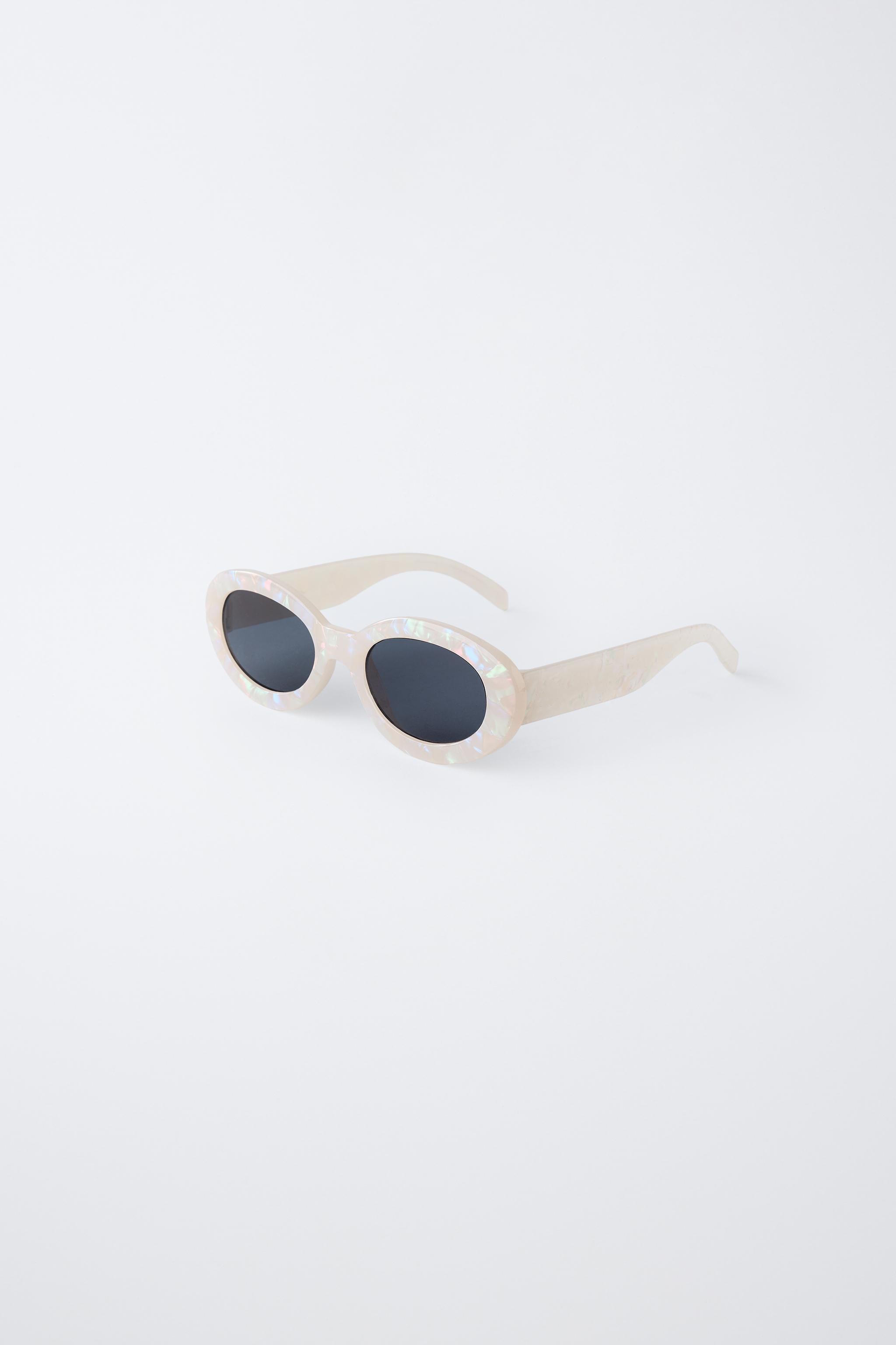 LUNETTES DE SOLEIL OVALES EFFET MARBRÉ